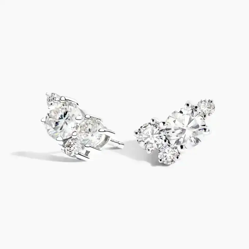 Moissanite Bouquet Earrings