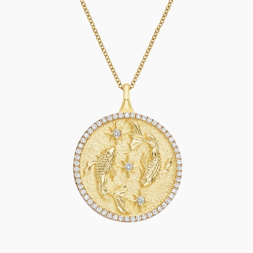 Luxe Pisces Zodiac Pavé Pendant