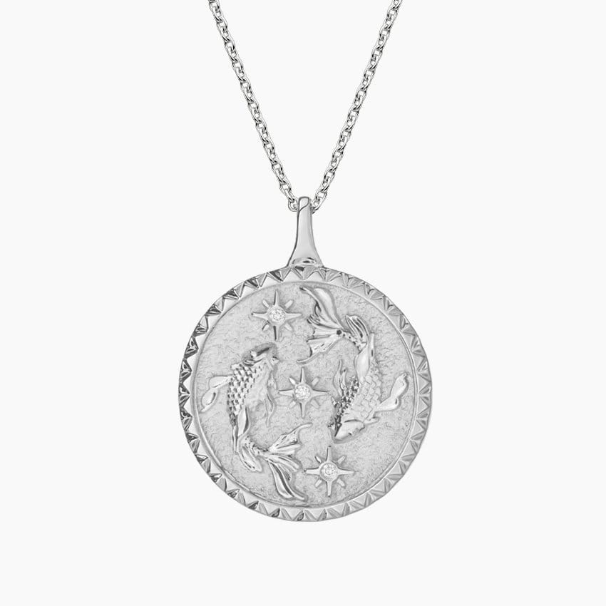 Pisces Zodiac Diamond Pendant