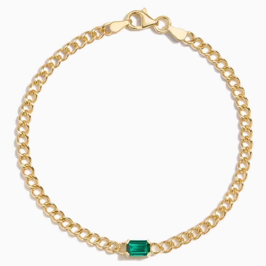 Lia Lab Grown Emerald Chain Bracelet