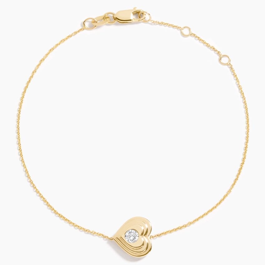 Engravable Heart Paperclip Chain Bracelet