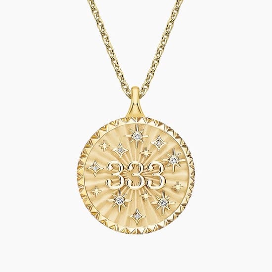 14K YELLOW GOLD 333 GROWTH MEDALLION NECKLACE