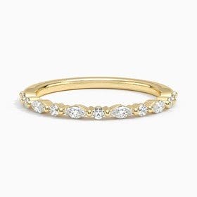 18K YELLOW GOLD DELICATE VERSAILLES DIAMOND RING (1/4 CT. TW.)