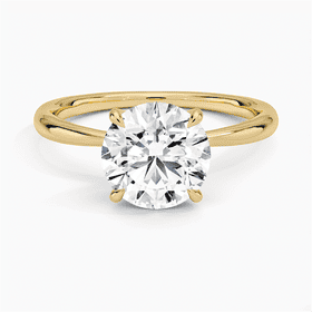 18K YELLOW GOLD FREESIA 2MM SOLITAIRE RING