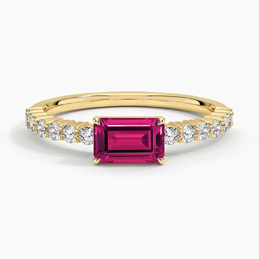Beatrice Lab Grown Ruby and Diamond Ring