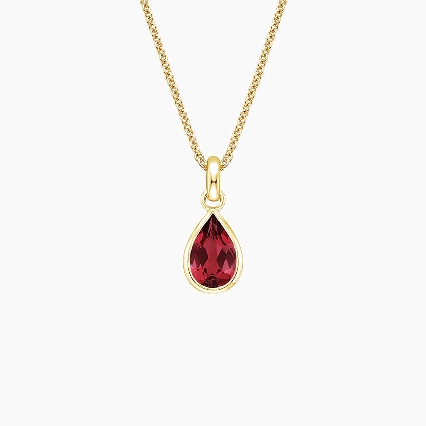 Teardrop Lab Ruby Pendant