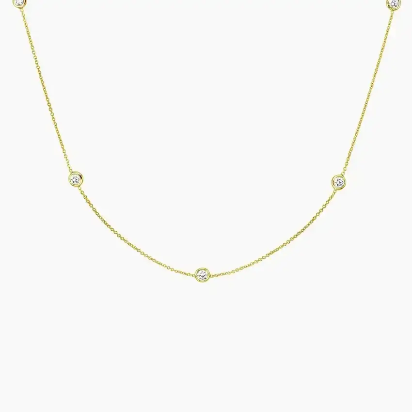 Bezel Strand 18 In. Diamond Necklace
