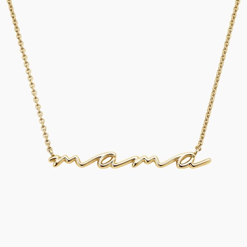 Script Mama Pendant Necklace