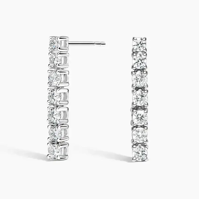  Lab Diamond Tennis Earrings