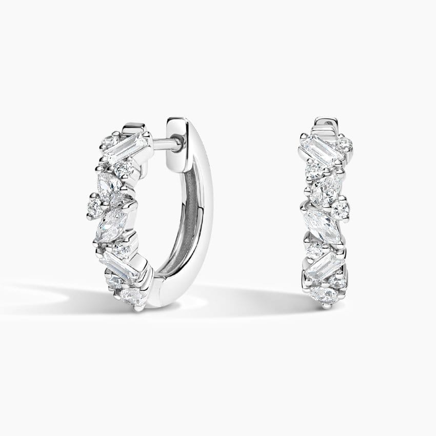 Micah Lab Diamond Hoop Earrings