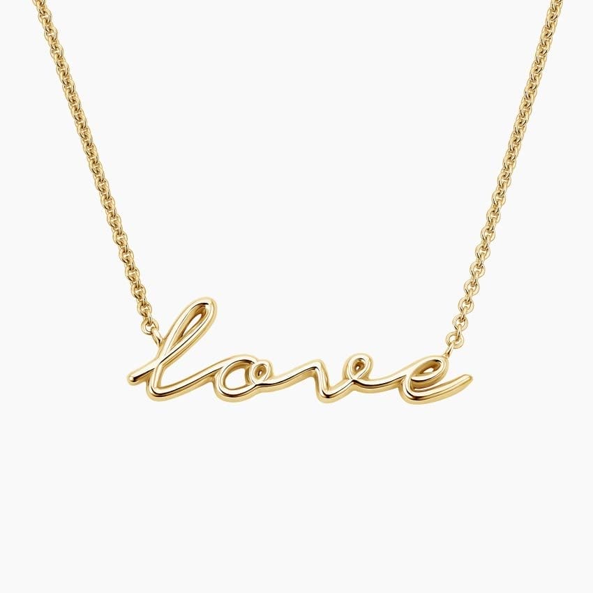 Script Love Pendant Necklace