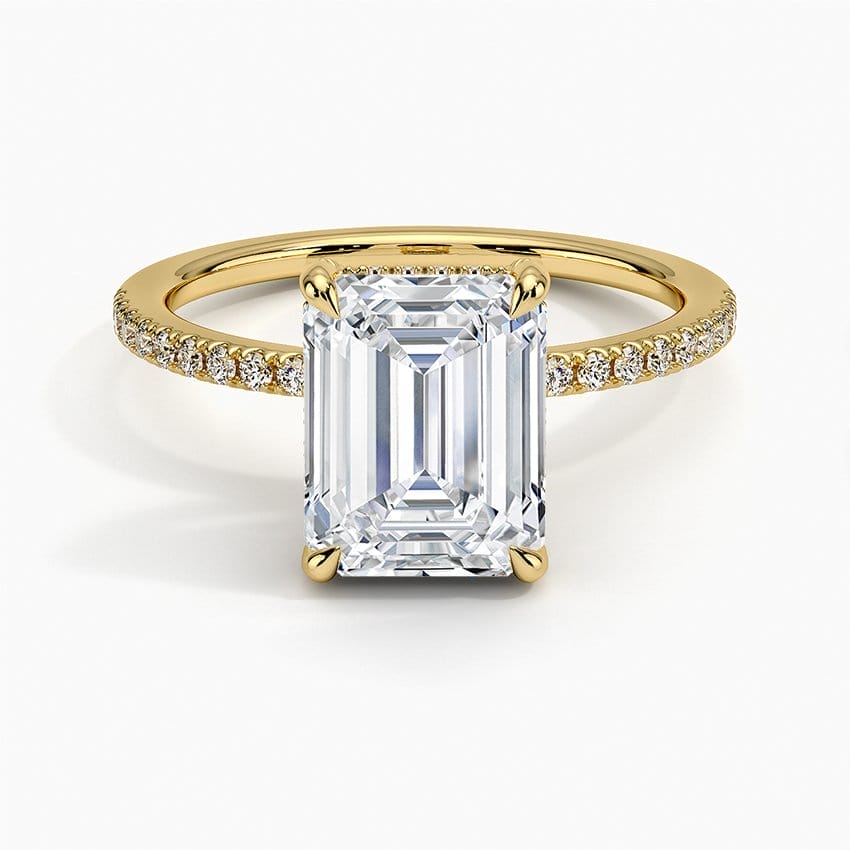 Viviana Ring with 2ct Emerald Lab Diamond