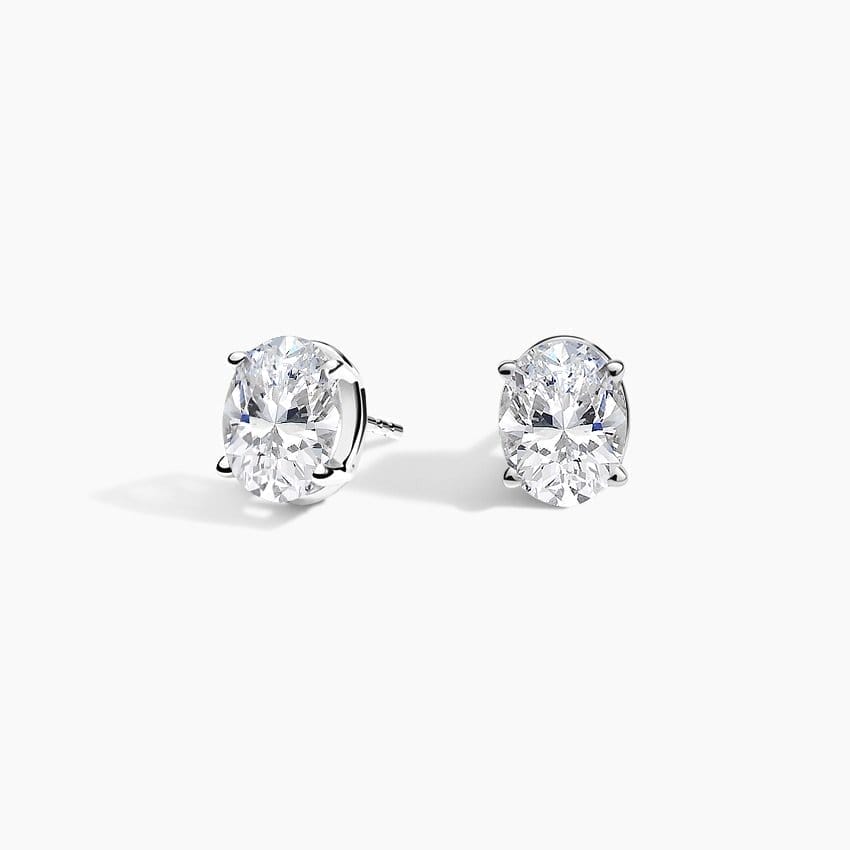 Oval Lab Grown Diamond Stud Earrings