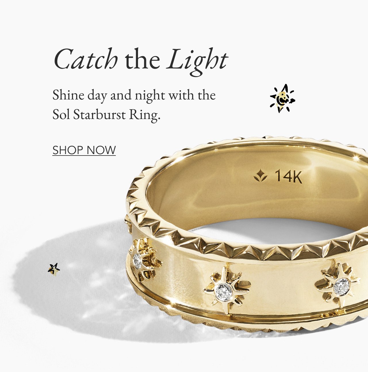 Sol Starburst Diamond Ring