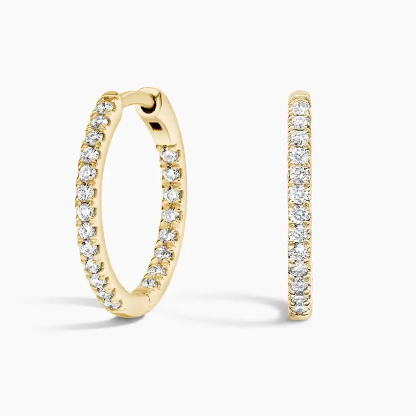 Extra Small Perfect Hoop Lab Diamond Earrings