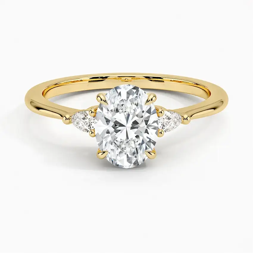 Aria Three Stone with 1ct Oval Certified Lab Diamond