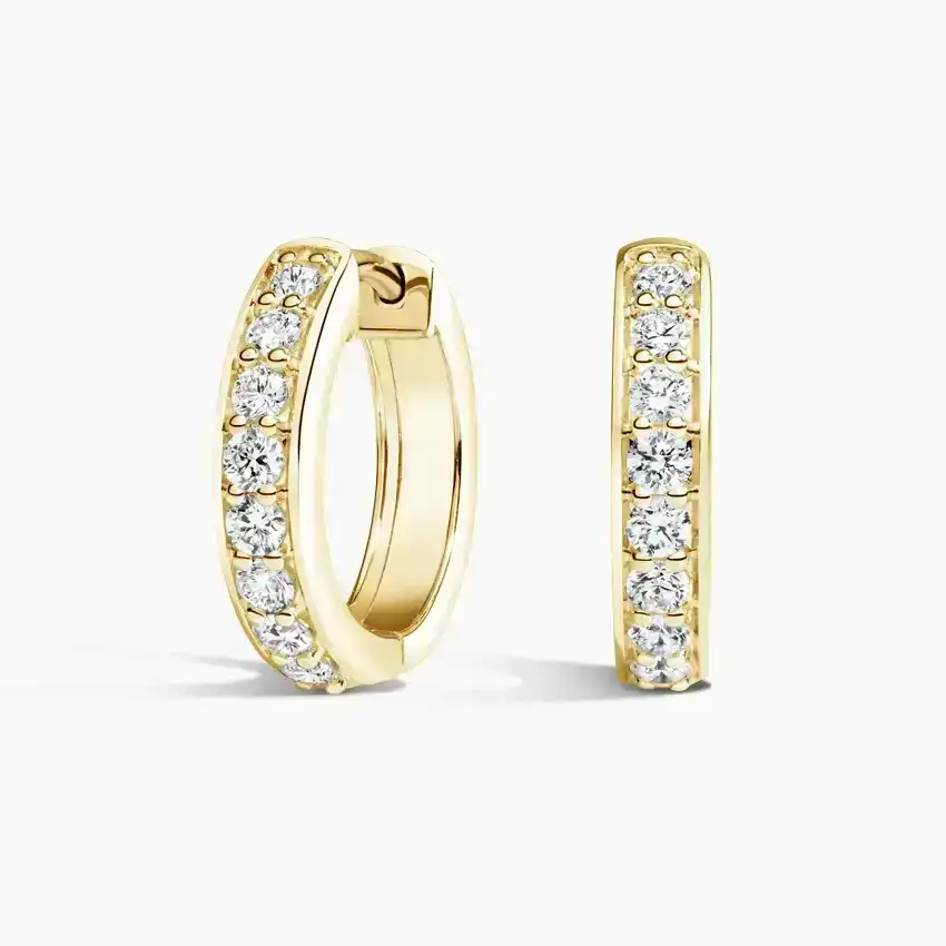 Luxe Diamond Huggie Earrings