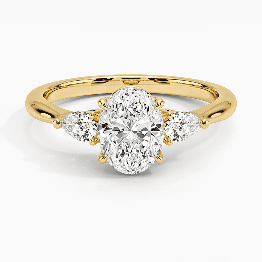 Petite Opera Three Stone Diamond Ring