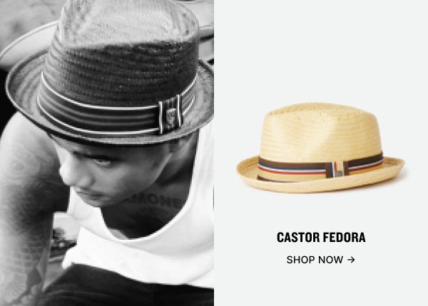 Castor Fedora Straw