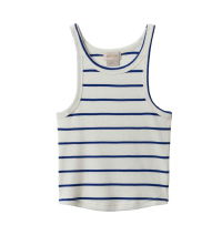 blue stripe rib tank