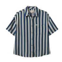 mykonos strip shirt - blue