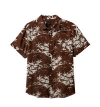 charter button up floral print - maroon