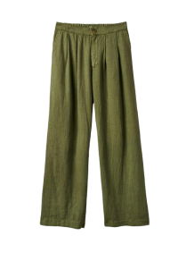 vintage linene wide leg pant - green