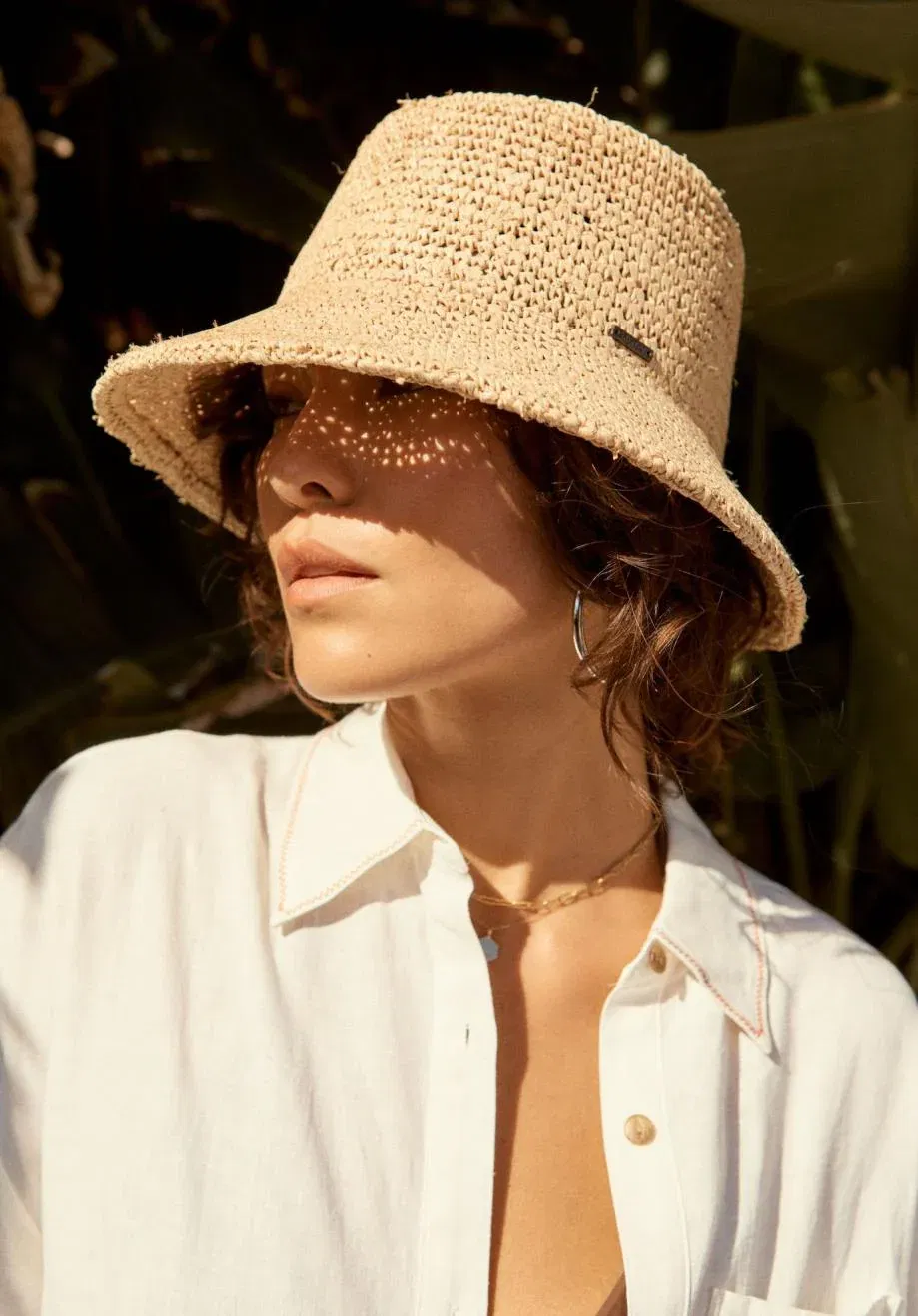 Image of Ellee Straw Bucket Hat - Tan