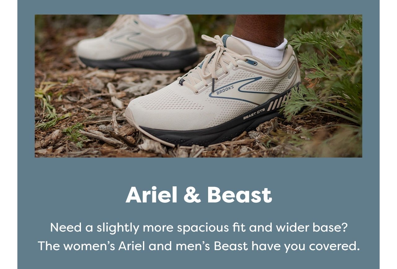 Ariel & Beast | Need a slightly more spacious fit and wider base? The women's Ariel and men's Beast have you covered.