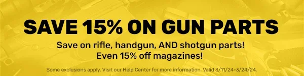 Save 15% on gun parts