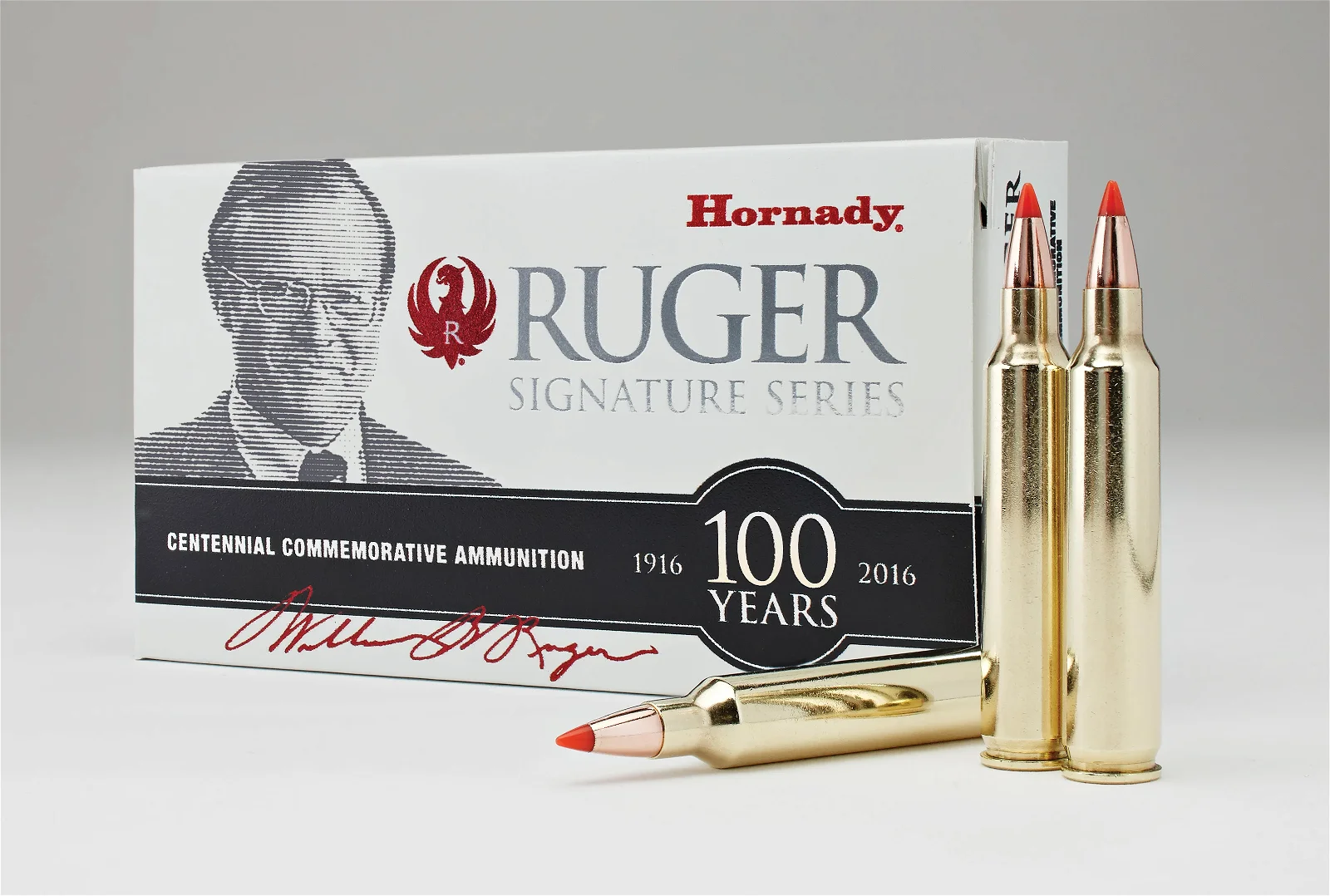 Hornady's commemorative packaging on this run of .204 Ruger ammunition celebrated the 100th birthday anniversary year of William Ruger.