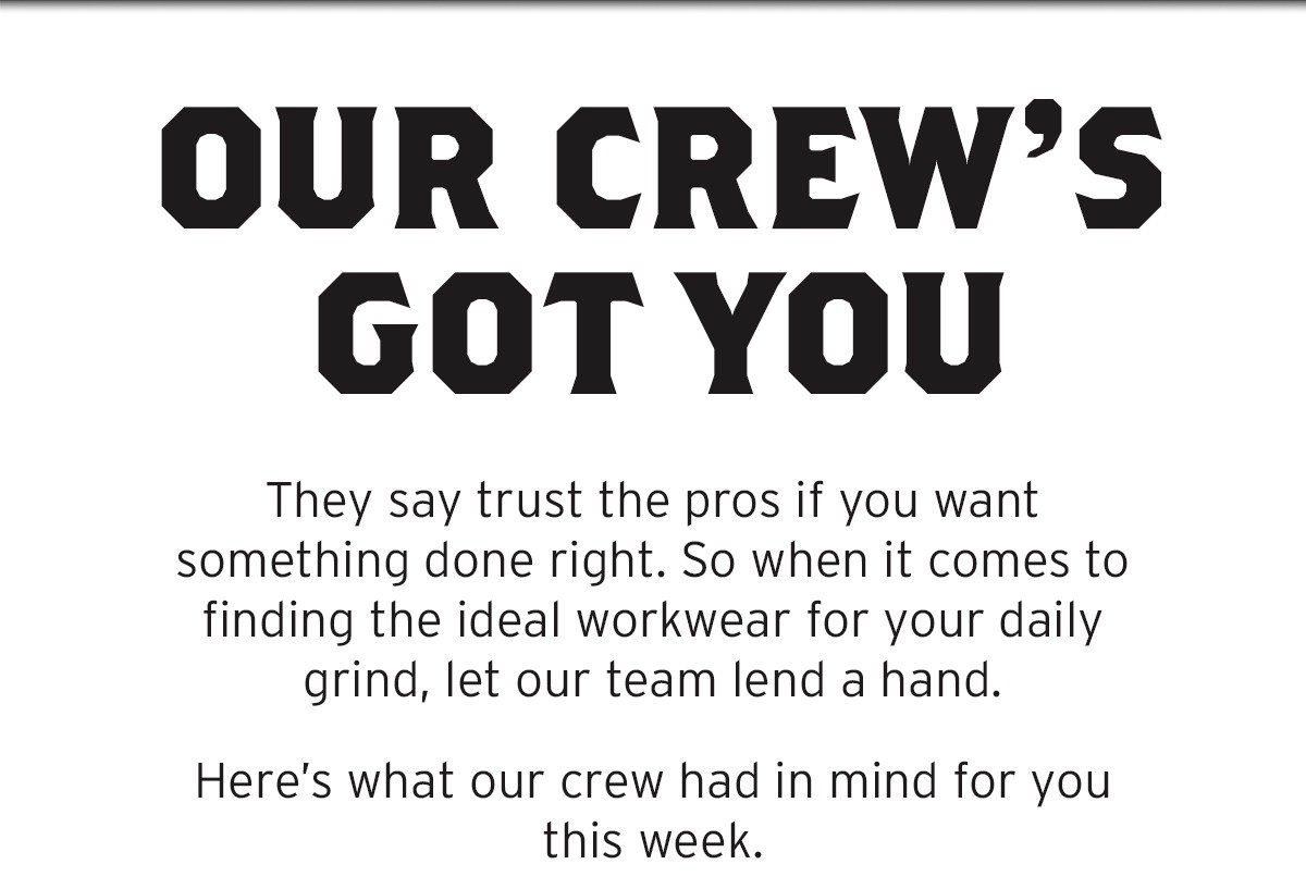 Our Crew's Got You