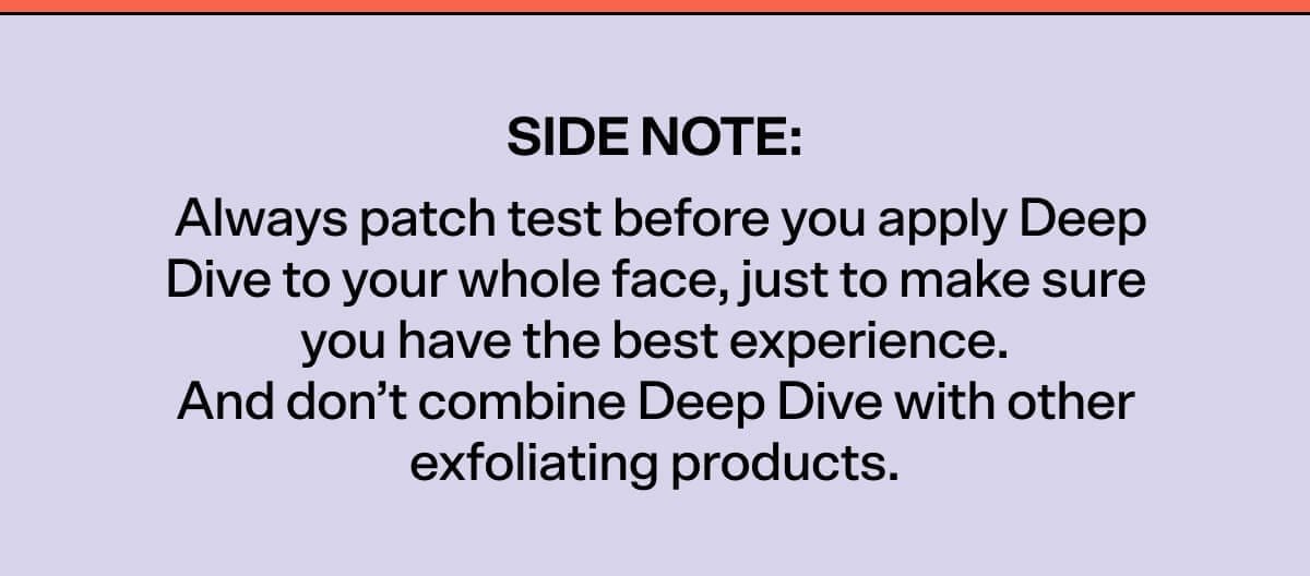 Always patch test before you apply!