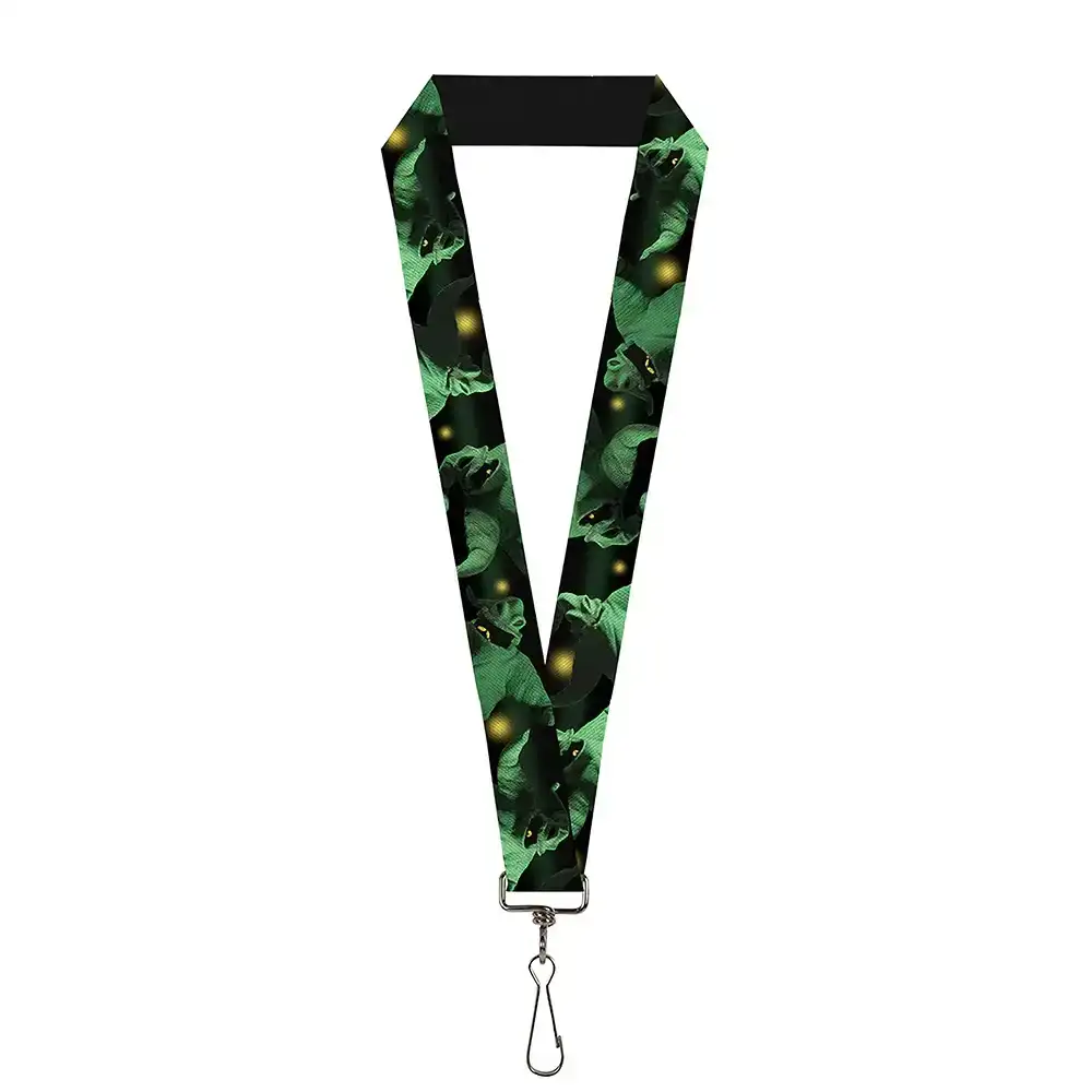 Image of Lanyard - 1.0" - Oogie Boogie 4-Poses Black Yellow Green