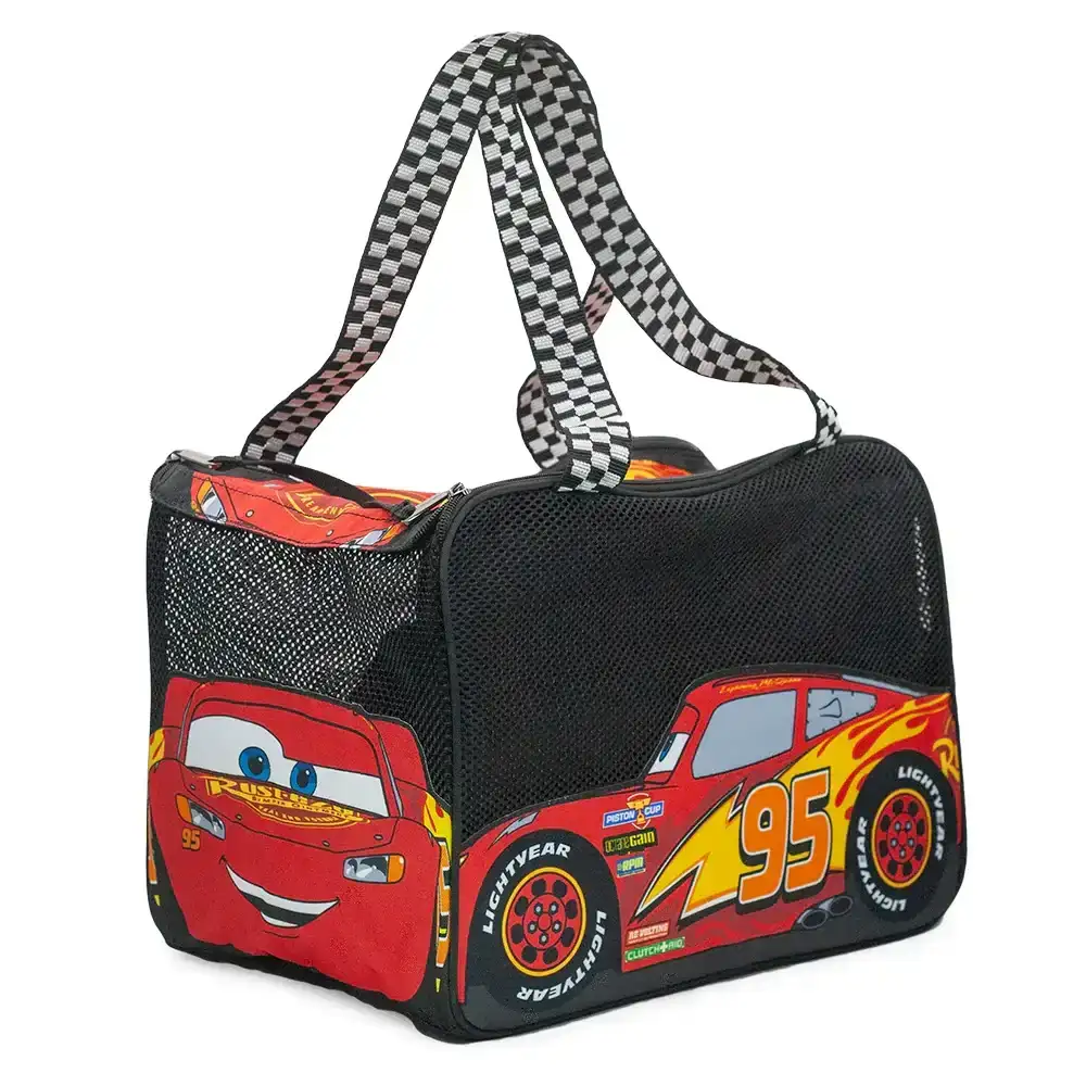 Image of Buckle-Down Pet Carrier - Cars Lightning McQueen Car