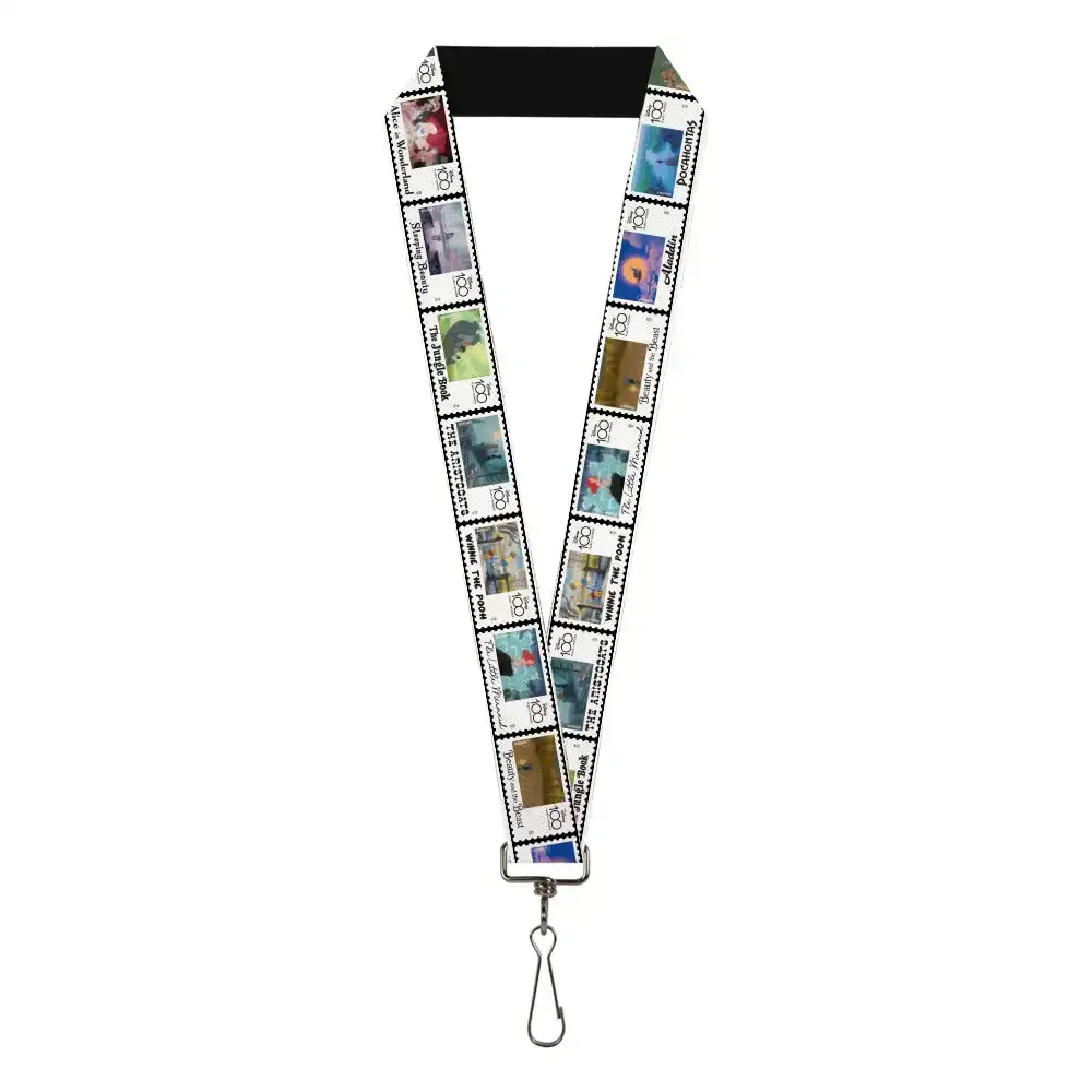 Image of Lanyard - 1.0" - Disney 100 Movie Postage Stamp Blocks