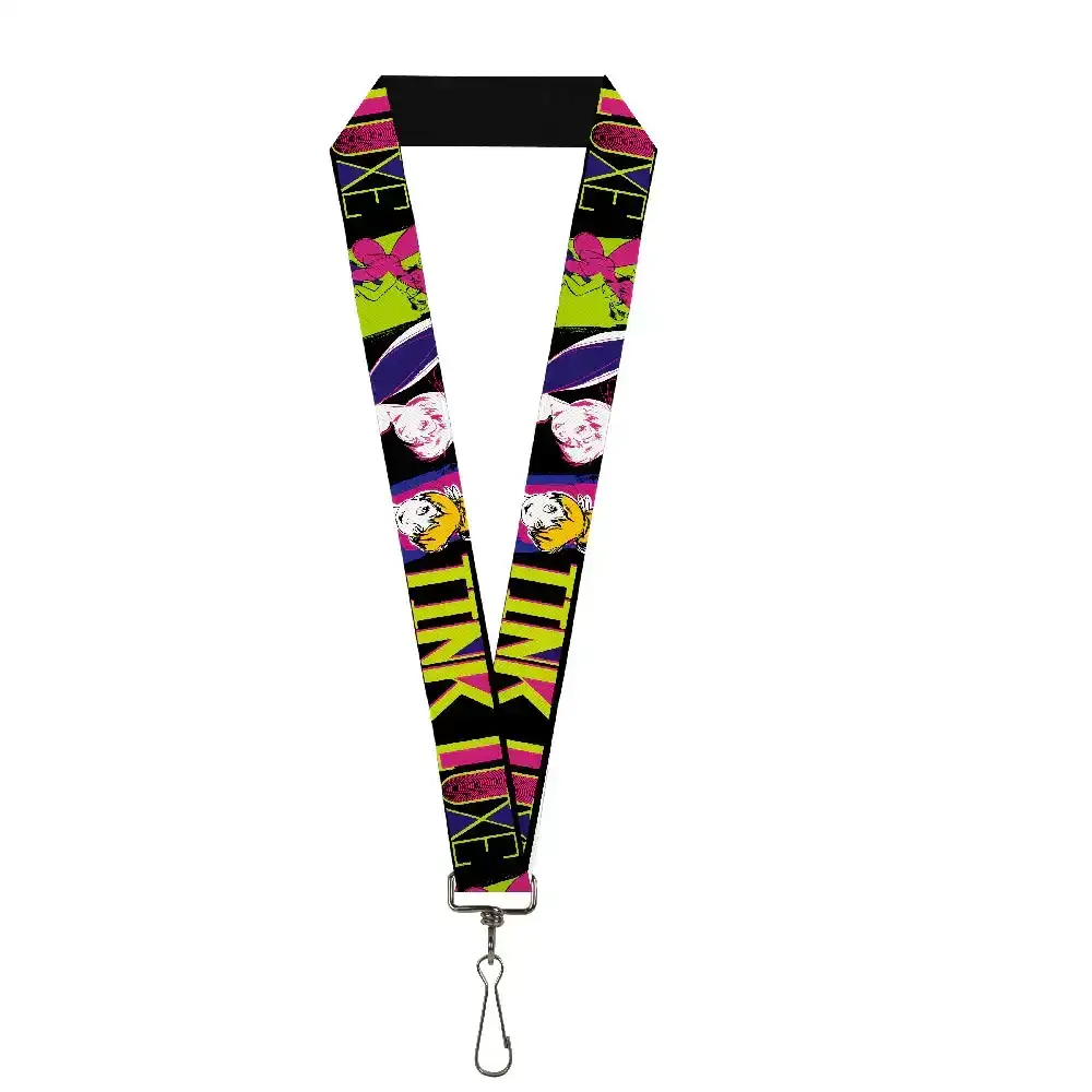 Image of Lanyard - 1.0" - TINK LUXE Sketch Black Multi Neon