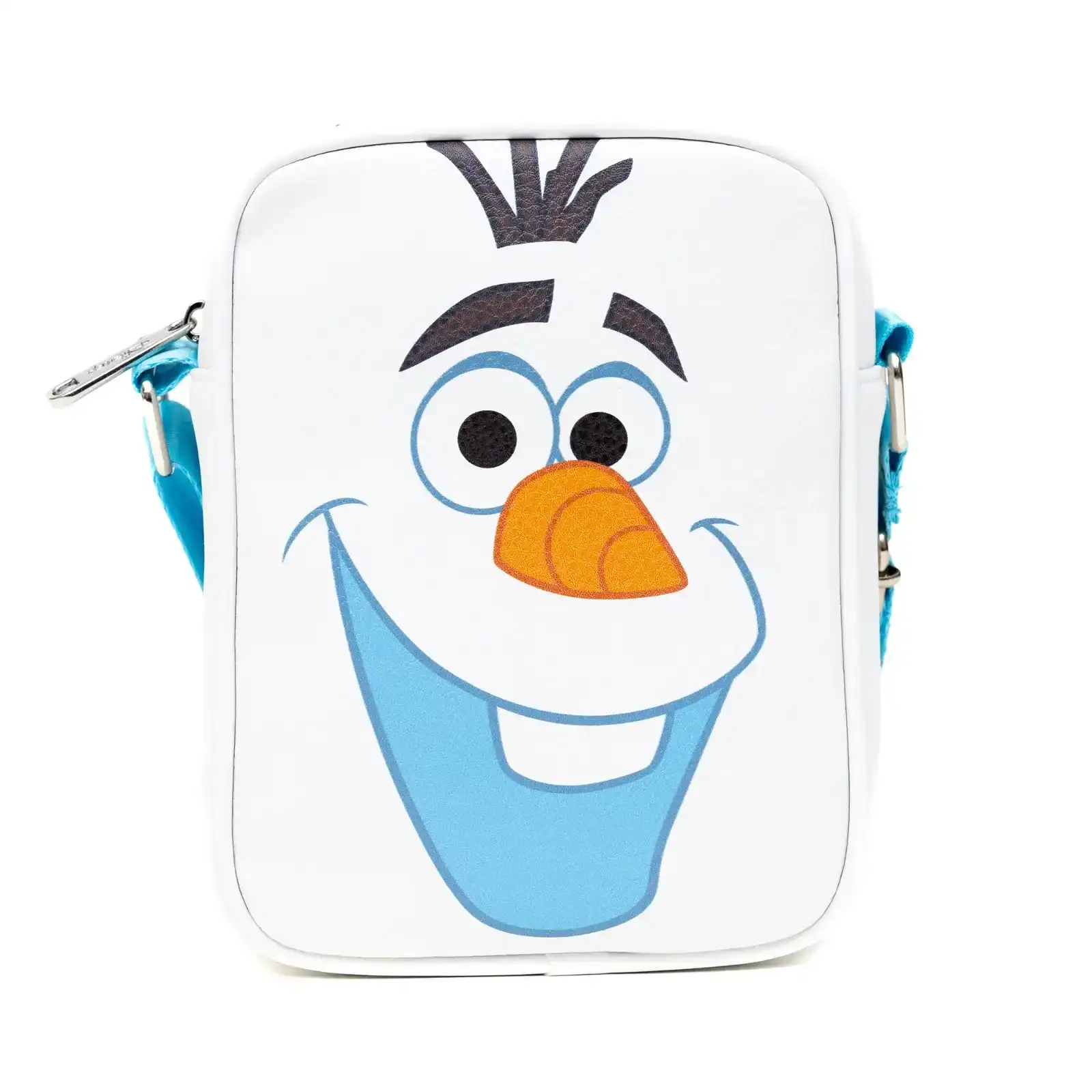 Image of Disney Bag, Cross Body, Frozen, Olaf Smiling Face Character Close Up White, Vegan Leather