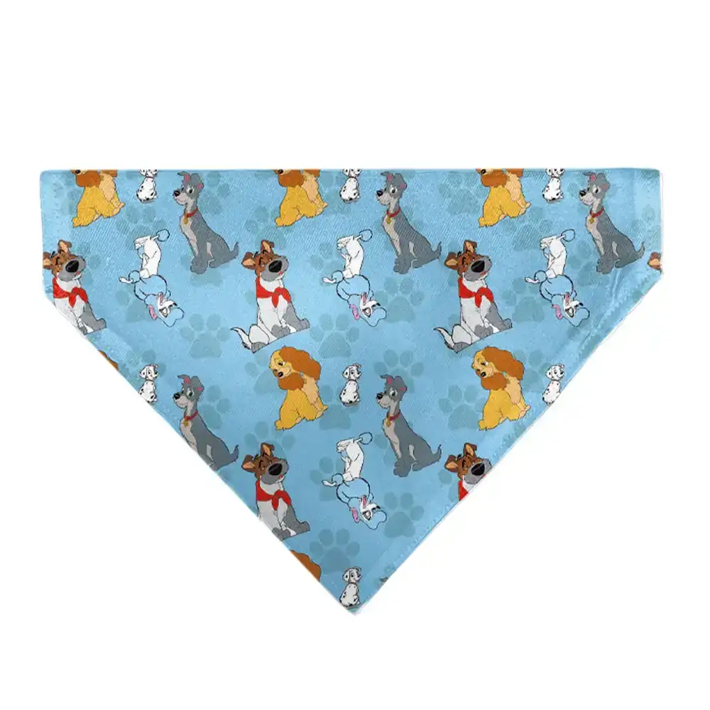 Image of Pet Bandana - Disney Dogs 5-Dog Group Collage/Paws Blues