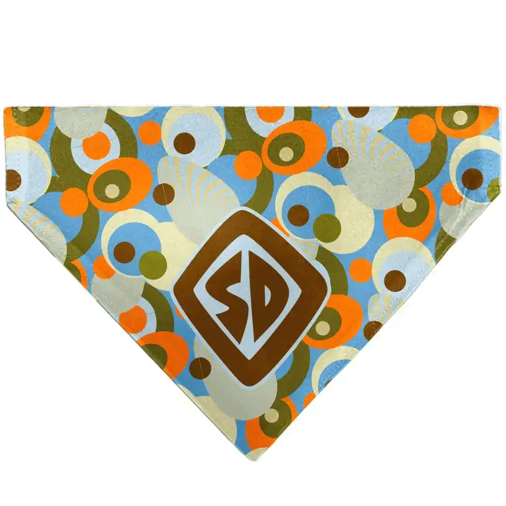 Image of Pet Bandana - Scooby Doo SD Dog Tag Retro Dots Multi Color