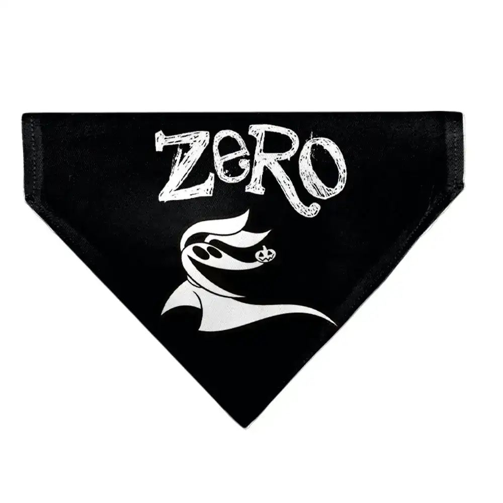 Image of Pet Bandana - Nightmare Before Christmas ZERO Smiling Pose Black/White