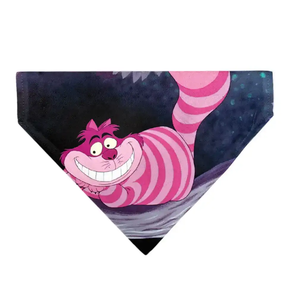 Image of Pet Bandana - Alice in Wonderland Cheshire Cat Smiling Pose