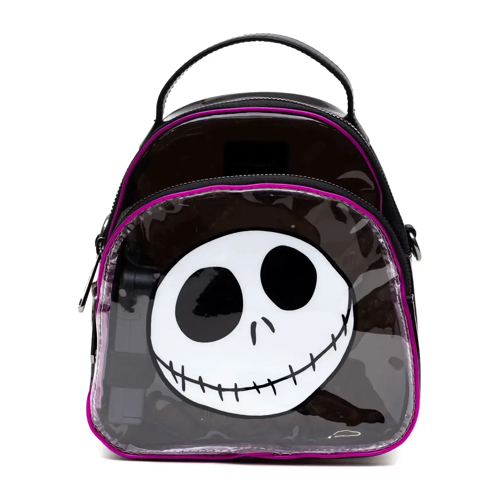 Image of Disney Bag, Cross Body Light Up, The Nightmare Before Christmas Jack Expression White Black, PVC