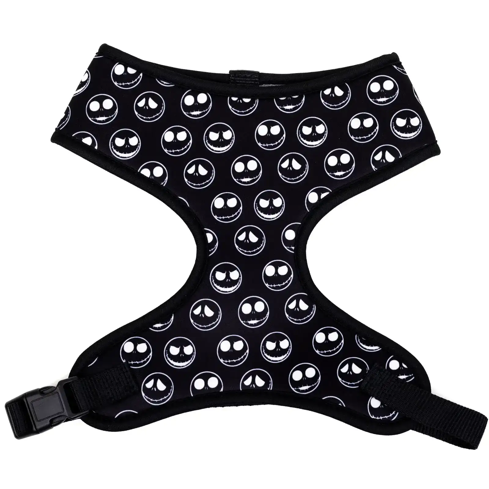 Image of Pet Harness - The Nightmare Before Christmas Jack Expressions All Over Black/White