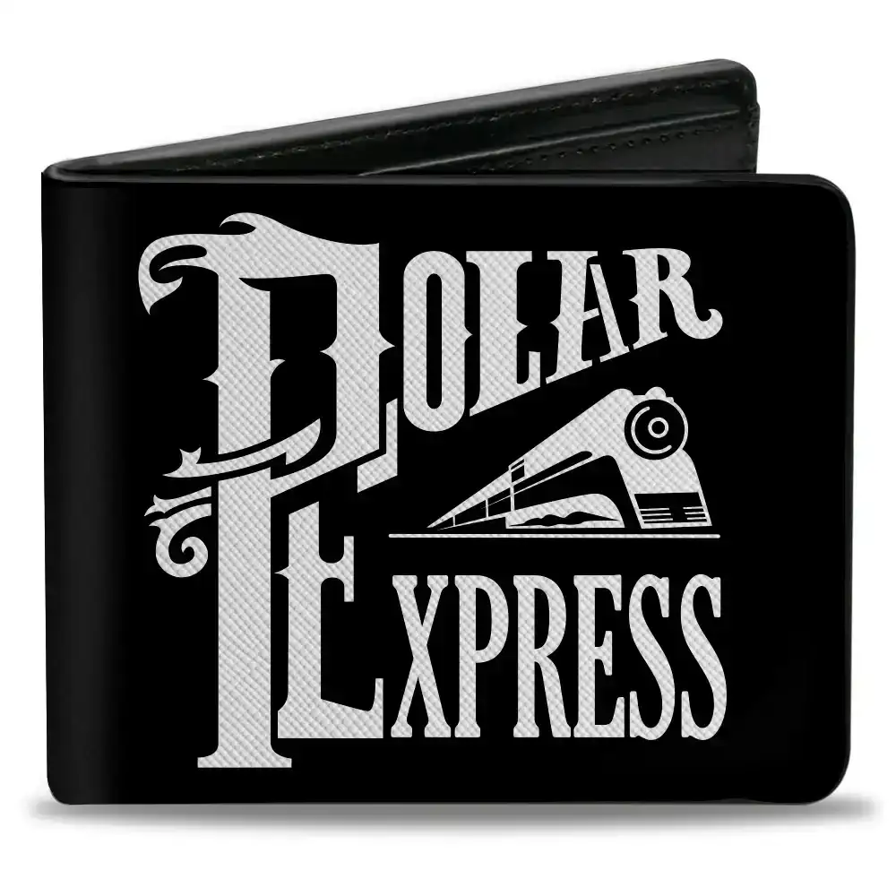 Image of Bi-Fold Wallet - Classic POLAR EXPRESS Train Logo Black White