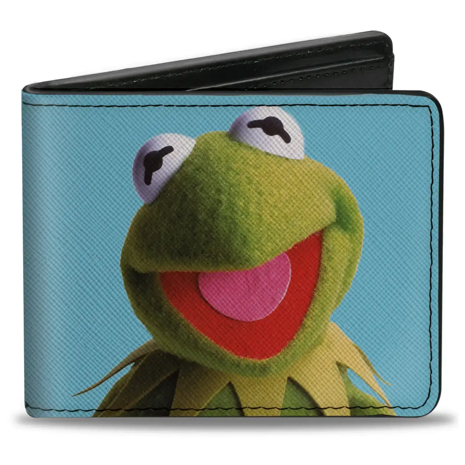 Image of Bi-Fold Wallet - The Muppets KERMIT THE FROG Portrait and Autograph Blue