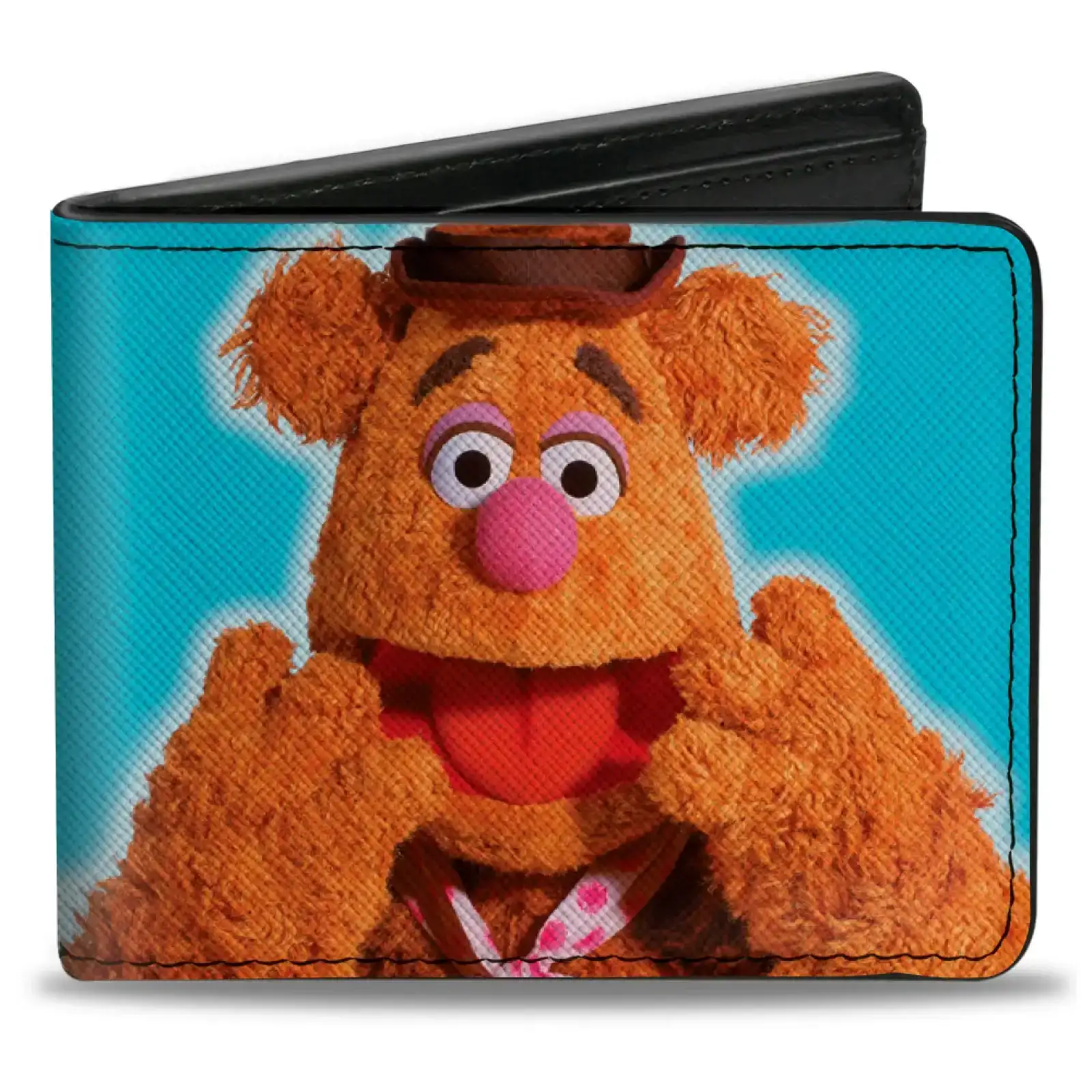 Image of Bi-Fold Wallet - The Muppets FOZZIE BEAR Portrait and Autograph Blue