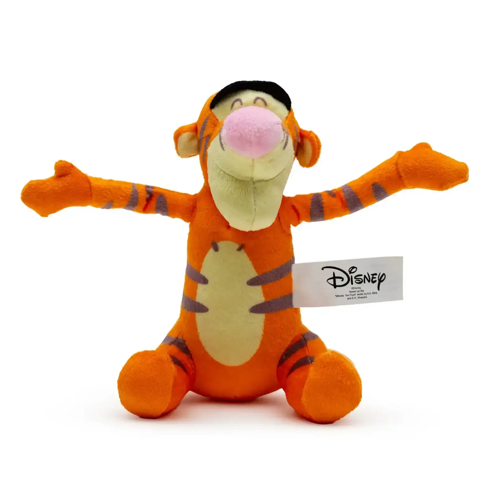 Image of Dog Toy Squeaker Plush - Winnie the Pooh Tiggers Arms Up Sitting Pose