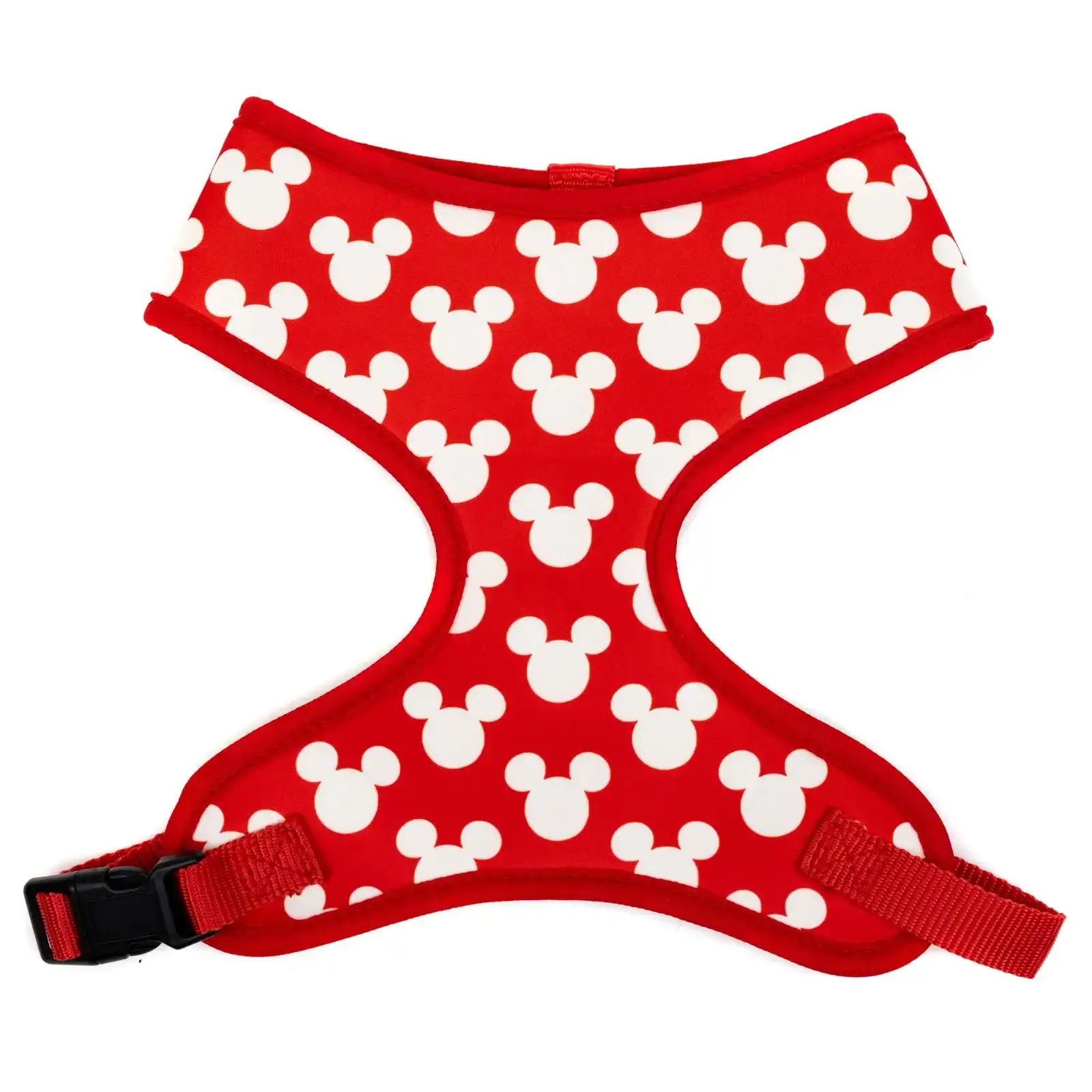 Image of Pet Harness - Mickey Mouse Ears Icon All Over Red/White