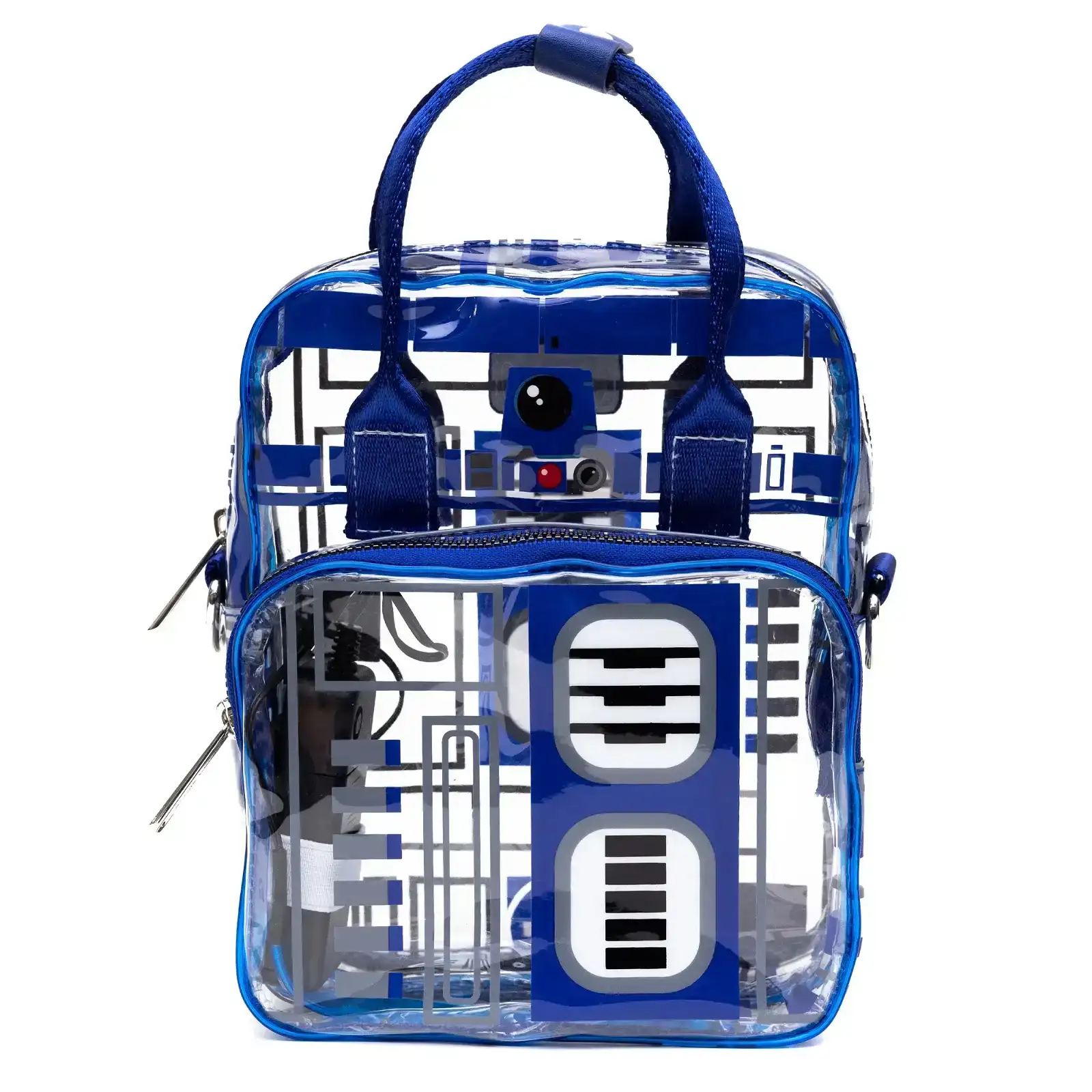 Image of Star Wars Bag, Cross Body, Star Wars R2 D2 Droid Components, Transparent, Clear PVC